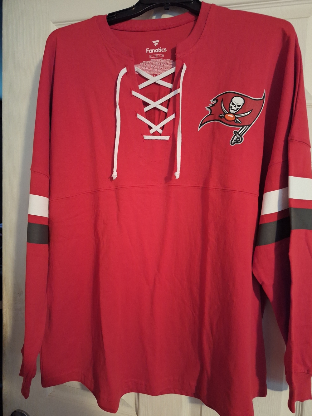 Fanatics Tampa Bay Buccaneers Red Lace-Up Pullover XL
